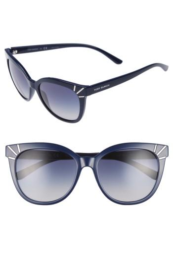 Women's Tory Burch 55mm Gradient Cat Eye - Navy