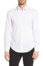 Men's Boss Ronni Slim Fit Print Sport Shirt - White