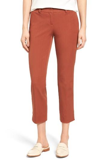 Petite Women's Halogen Crop Stretch Cotton Pants P - Metallic