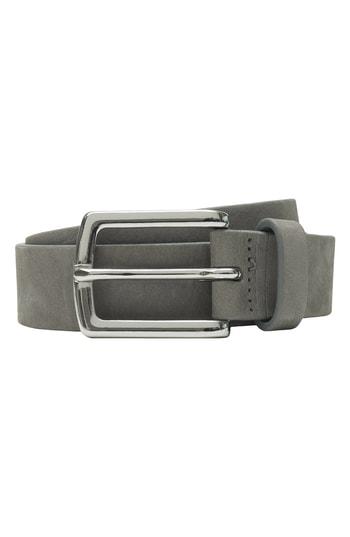 Men's Club Monaco Laird Suede Belt - Light Grey