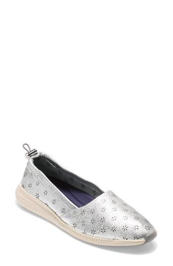 Women's Cole Haan Studiogrand Perforated Slip-on B - Metallic