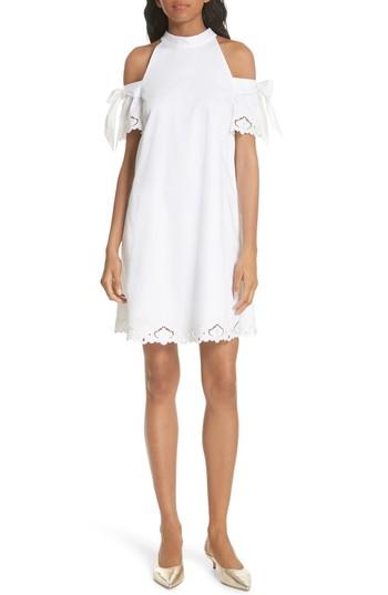Women's Ted Baker London Semarra Embroidered Cold Shoulder Dress