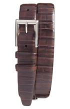 Men's Torino Belts Ribbed Kipskin Leather Belt