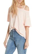 Women's We The Free By Free People Alex Cutout Tee - Pink