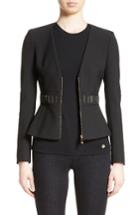 Women's Versace Collection Bar Detail Cady Jacket Us / 40 It - Black