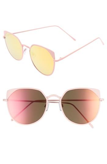 Women's Bp. 55mm Mirrored Cat Eye Sunglasses - Pink/ Mirrored