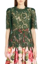 Women's Dolce & Gabbana Lace Top Us / 42 It - Green