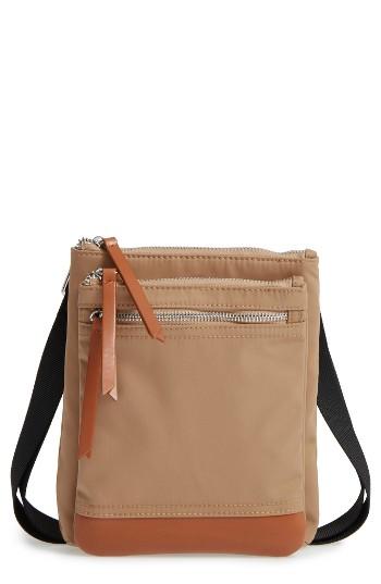 Lodis Zora Rfid Nylon & Leather Crossbody Bag - Brown