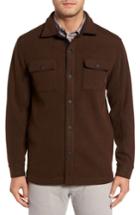 Men's Tommy Bahama Paradise Creek Snap Front Fleece Jacket - Brown