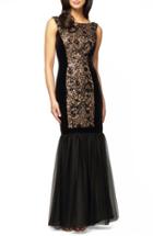 Women's Alex Evenings Embellished Mixed Media Mermaid Gown