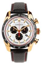 Men's Versace 'v-ray' Chronograph Leather Strap Watch, 44mm