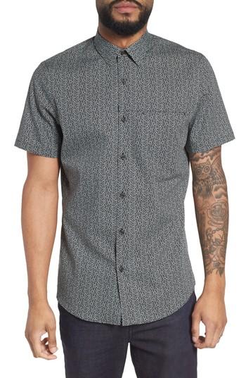 Men's Calibrate Trim Fit Print Sport Shirt - Blue