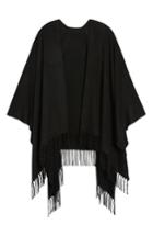 Women's Rag & Bone Cashmere Poncho, Size - Black