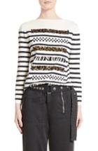 Women's Marc Jacobs Embellished Breton Stripe Top