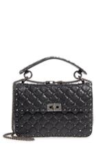 Valentino Garavani Vitello Rockstud Lambskin Leather Shoulder Bag -