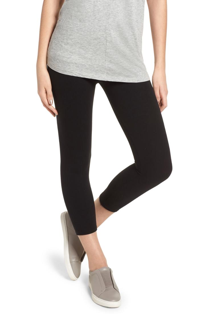 Women's Nordstrom High Waist Crop Leggings, Size - Black