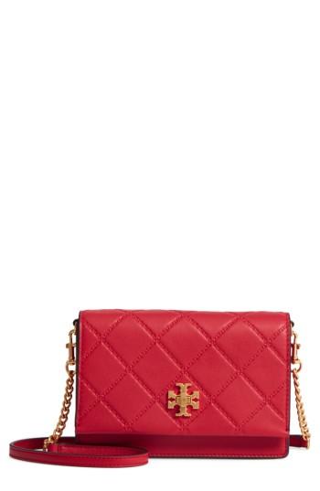 Tory Burch Mini Georgia Quilted Leather Shoulder Bag - Red