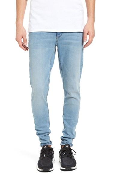 Men's Cheap Monday Him Spray Skinny Fit Jeans - Blue