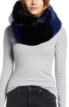 Women's Heurueh Colorblock Faux Fur Infinity Scarf, Size - Blue