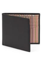 Men's Paul Smith Interior Stripe Leather Billfold - Black