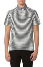 Men's Good Man Brand Trim Fit Stripe Linen Polo
