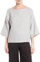 Women's Eileen Fisher Double Weave Organic Linen & Cotton Top