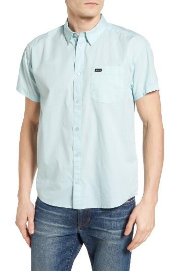 Men's Rvca Front Lawn Woven Shirt - Grey