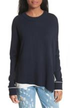 Women's Derek Lam 10 Crosby Layered Hem Wool & Cotton Sweater