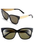 Women's Electric 'danger Cat Lx' 59mm Cat Eye Sunglasses - Gloss Black/ Grey