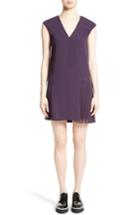 Women's Versace Collection Side Pleat Dress Us / 40 It - Purple
