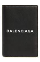 Balenciaga Everyday Leather Passport Holder - Black