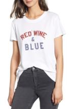 Women's Sub Urban Riot Red Wine & Blue Tee - White