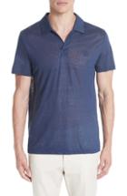 Men's Vilebrequin Jersey Linen Johnny Collar Polo - Blue