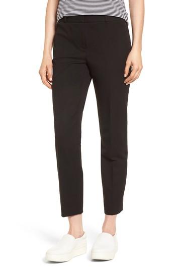 Women's Nordstrom Signature Welt Pocket Slim Leg Crop Pants - Black