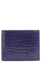 Men's Mezlan Alligator Leather Bifold Wallet - Blue