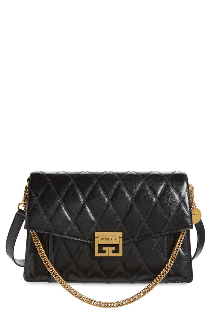 Givenchy Medium Gv3 Quilted Leather Crossbody Bag - Black
