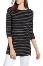 Women's Halogen Bateau Neck Tunic, Size - Black