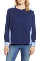 Women's Vineyard Vines Mix Media Knit Peplum Top - Blue