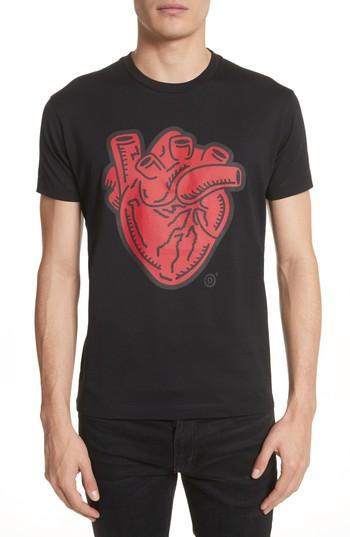 Men's Dsquared2 Heart Graphic T-shirt - Black