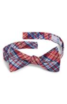 Men's Southern Tide Seminole Plaid Bow Tie, Size - Red