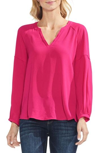 Women's Vince Camuto Bubble Sleeve Crepe Blouse - Pink