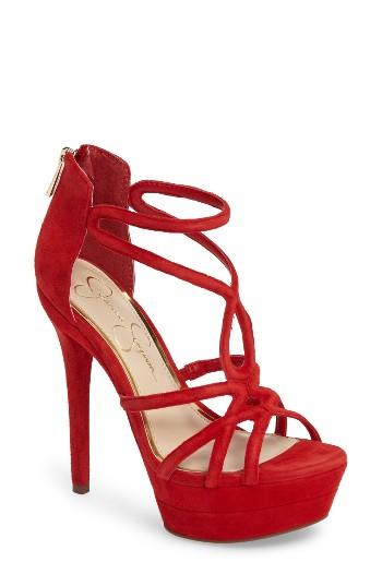 Women's Jessica Simpson Rozmari Platform Sandal M - Red