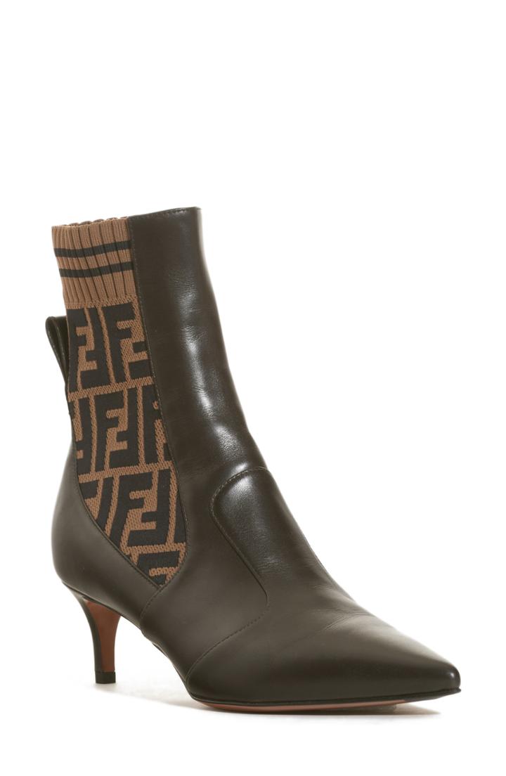 Women's Fendi Rockoko Pointy Toe Bootie