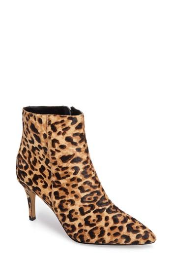 Women's Halogen Anita Genuine Calf Hair Bootie .5 M - Brown