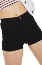Women's Topshop Joni Shorts Us (fits Like 0-2) - Black