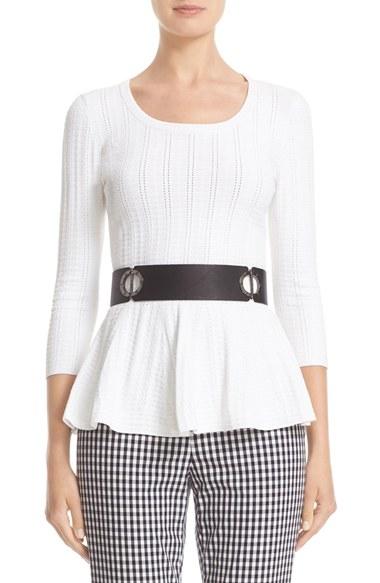 Women's St. John Collection Icacos Knit Peplum Top