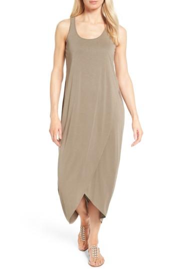 Petite Women's Nic+zoe Boardwalk Jersey Maxi Dress P - Green