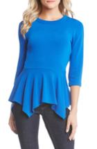 Women's Karen Kane Handkerchief Peplum Sweater - Blue