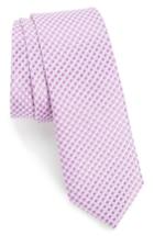 Men's Nordstrom Men's Shop Elkin Check Silk Skinny Tie, Size - Purple