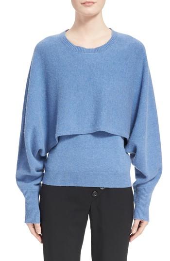 Women's Chloe Layered Cashmere Tank & Sweater - Blue